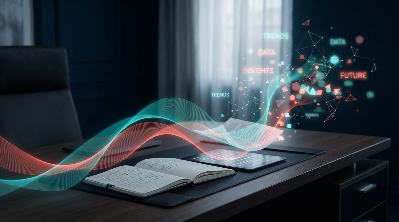 A central pillar of light connected by glowing threads to a ring of smaller supporting nodes